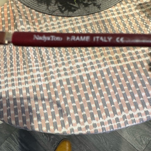 Nadya Toto Italian frames, burgundy cream, gold accents, and brown and cream, - Picture 6 of 10